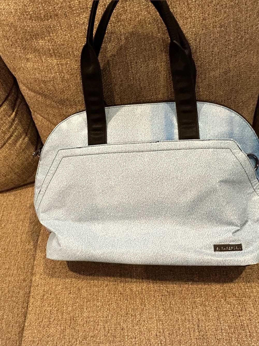 Rareform Light Blue / Green Women's Tote Bag with Black Handles LIKE NEW